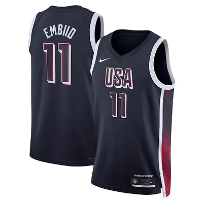 Unisex Nike Joel Embiid Navy Men's USA Basketball 2024 Swingman Player Jersey