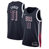 Unisex Nike Joel Embiid Navy Men's USA Basketball 2024 Swingman Player Jersey