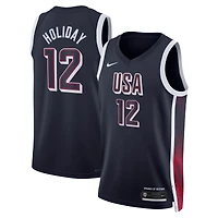 Unisex Nike Jrue Holiday Navy Men's USA Basketball 2024 Swingman Player Jersey