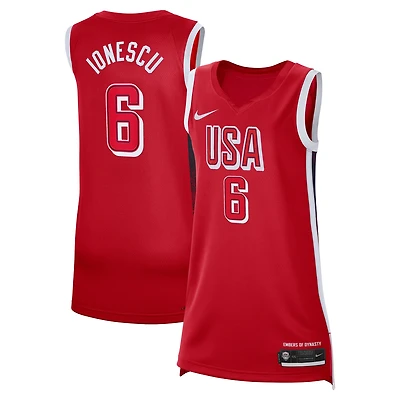 Unisex Nike Sabrina Ionescu Red Women's USA Basketball 2024 Swingman Player Jersey