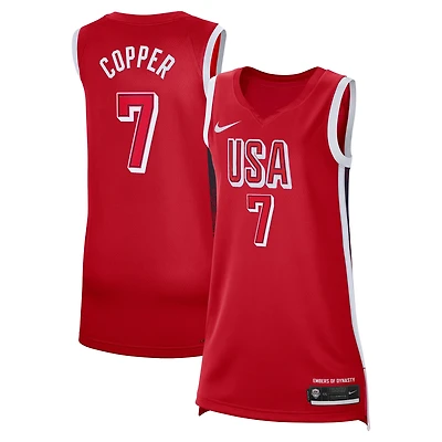 Unisex Nike Kahleah Copper Red Women's USA Basketball 2024 Swingman Player Jersey