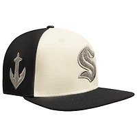 Men's Pro Standard  Cream Seattle Kraken French Terry Snapback Hat