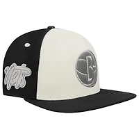 Men's Pro Standard  Cream Brooklyn Nets French Terry Snapback Hat