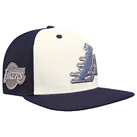 Men's Pro Standard  Cream Los Angeles Lakers French Terry Snapback Hat