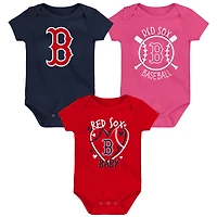 Infant Boston Red Sox Slide Home Three-Pack Bodysuit Set
