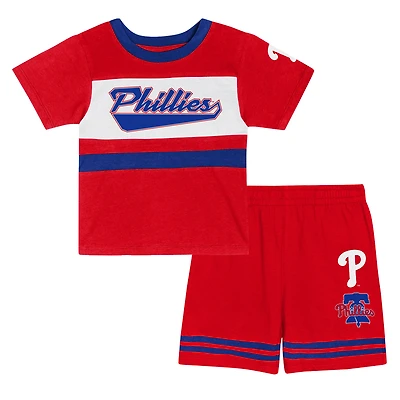 Toddler  Red Philadelphia Phillies Bonus Ball T-Shirt & Shorts Set