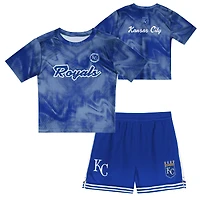 Toddler Light Blue/Royal Kansas City Royals Pinch Hitter Infielder T-Shirt and Shorts Set