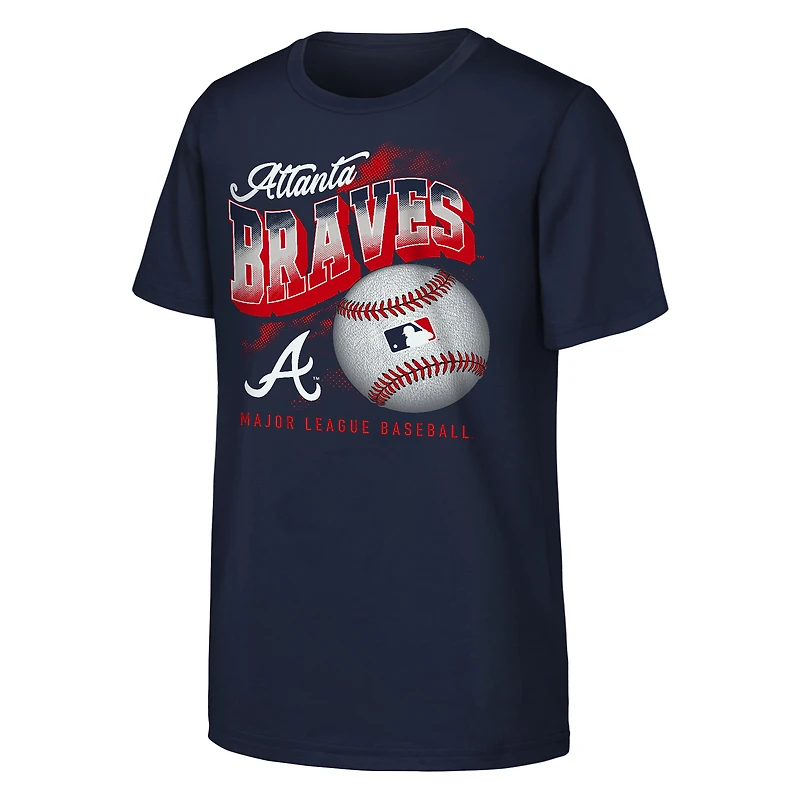 Youth  Navy Atlanta Braves Outta Here T-Shirt