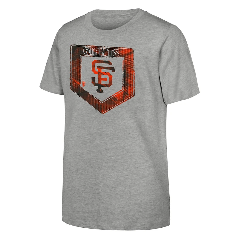 Youth Heather Gray San Francisco Giants Stolen Base T-Shirt