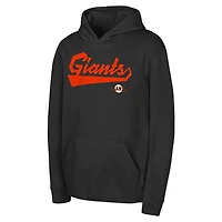 Youth Black San Francisco Giants Tailor Made Fleece Pullover Hoodie