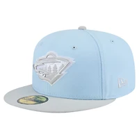 Men's New Era  Light Blue/Gray Minnesota Wild Color Pack Two-Tone 59FIFTY Fitted Hat