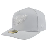 Men's New Era Gray Detroit Red Wings Color Pack A-Frame 59FIFTY Fitted Hat