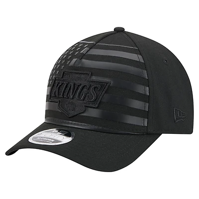 Men's New Era  Black Los Angeles Kings Game Day Stealth Flag 9FORTY A-Frame Adjustable Hat