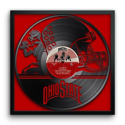 Ohio State Buckeyes Framed 13" x 13" Vinyl Record Art Print