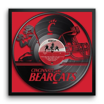 Cincinnati Bearcats Framed 13" x 13" Vinyl Record Art Print