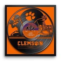 Clemson Tigers Framed 13" x 13" Vinyl Record Art Print