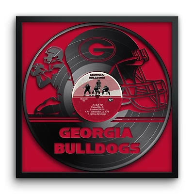 Georgia Bulldogs Framed 13" x 13" Vinyl Record Art Print