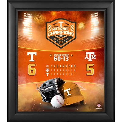 Tennessee Volunteers 2024 NCAA Men's Baseball College World Series Champions 15" x 17" Framed Collage