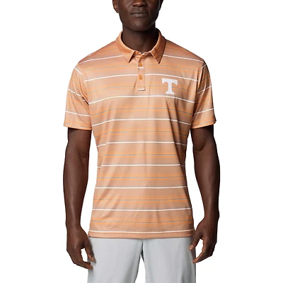 Men's Columbia Tennessee Orange Tennessee Volunteers PFG Super Terminal Tackle™ Omni-Shade™ Stripe Polo