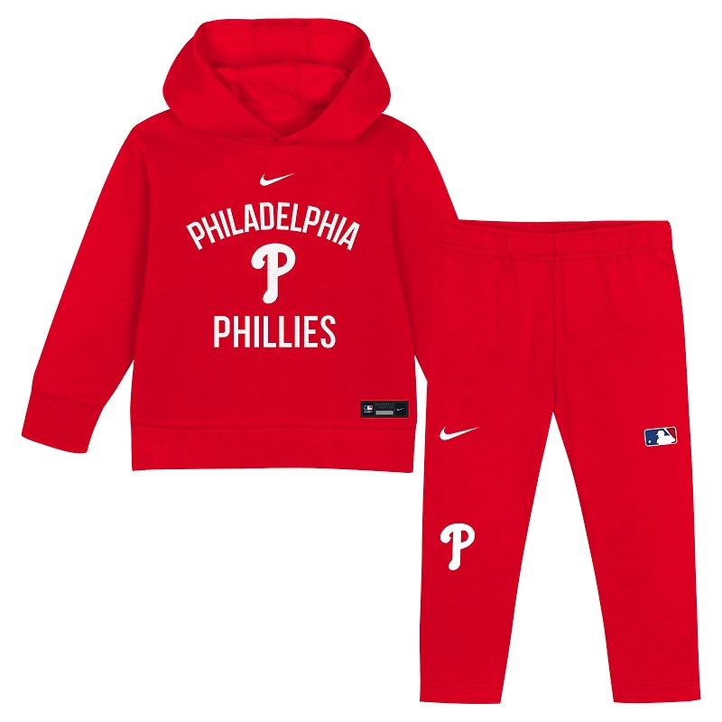 Toddler Nike  Red Philadelphia Phillies 2-Piece Club Fleece Pullover Hoodie & Sweatpants Set