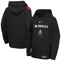 Youth Nike Black Baltimore Orioles City Connect Authentic Collection Performance Pullover Hoodie