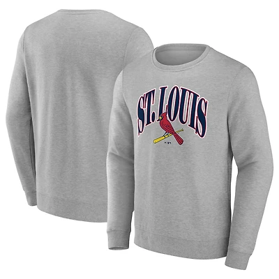 Men's Gray St. Louis Cardinals Arch Pullover Sweatshirt