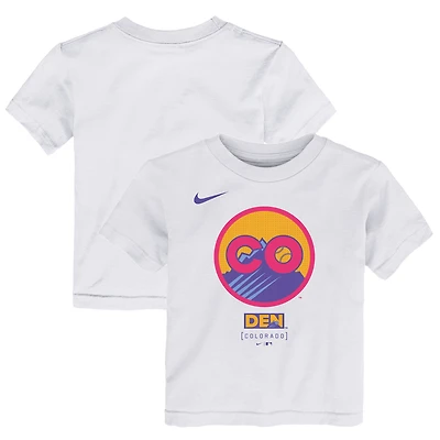 Toddler Nike  White Colorado Rockies 2025 City Connect Logo T-Shirt