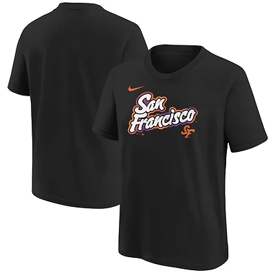Youth Nike Black San Francisco Giants 2025 City Connect Wordmark T-Shirt