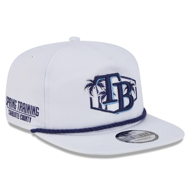 Men's New Era  White Tampa Bay Rays 2025 Spring Training Palm Golfer Snapback Hat