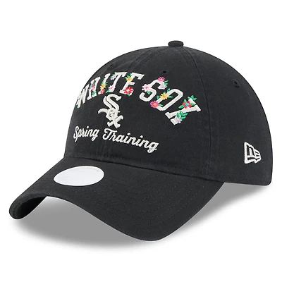 Women's New Era  Black Chicago White Sox 2025 Spring Training Floral 9TWENTY Adjustable Hat