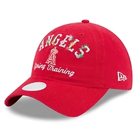 Women's New Era  Red Los Angeles Angels 2025 Spring Training Floral 9TWENTY Adjustable Hat
