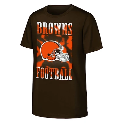 Youth  Brown Cleveland Browns Garage Hero T-Shirt