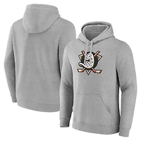 Men's Gray Anaheim Ducks Primary Logo Pullover Sweatshirt