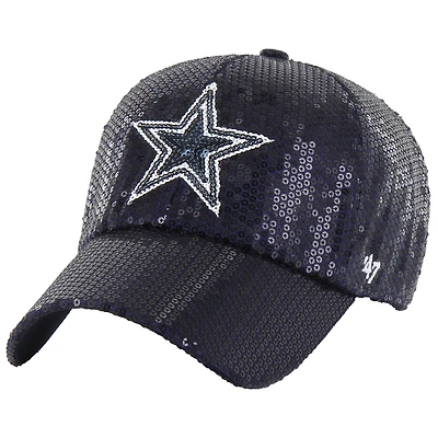 Women's '47  Navy Dallas Cowboys Dazzle Clean Up Adjustable Hat