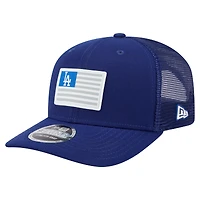 Men's New Era Royal Los Angeles Dodgers Flag 9SEVENTY Stretch-Snap Hat