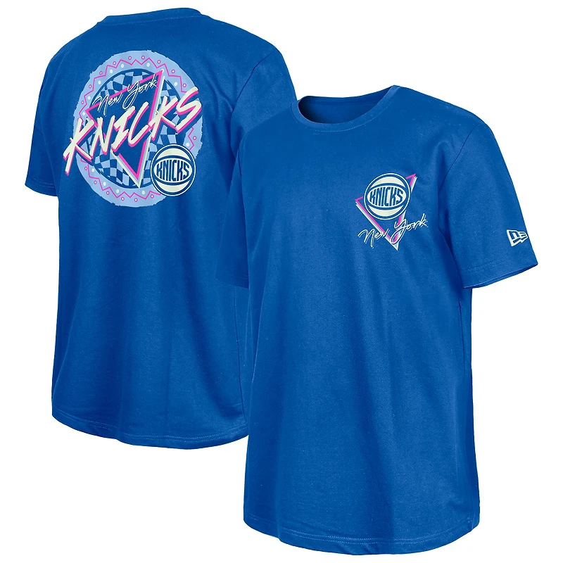 New Era Blue New York Knicks Glow-in-the-Dark T-Shirt