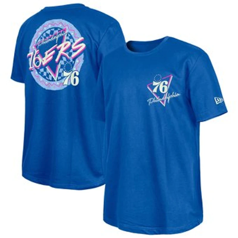 New Era Blue Philadelphia 76ers Glow-in-the-Dark T-Shirt