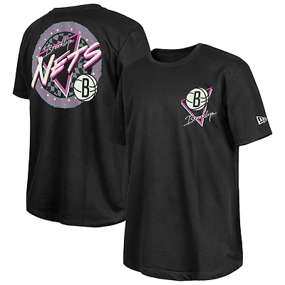 New Era Black Brooklyn Nets Glow-in-the-Dark T-Shirt