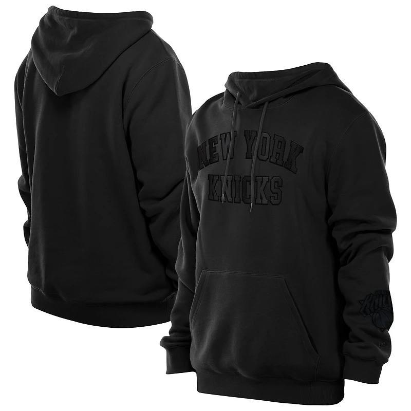 Men's New Era Black New York Knicks Logo Select Premium Pullover Hoodie