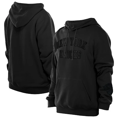 Men's New Era Black New York Knicks Logo Select Premium Pullover Hoodie