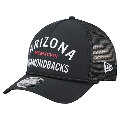 Men's New Era  Black Arizona Diamondbacks Minimalist 9FORTY A-Frame Adjustable Hat