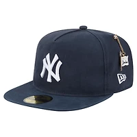 Men's New Era  Navy New York Yankees Championship Side Flag A-Frame 59FIFTY Fitted Hat