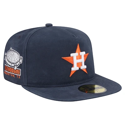 Men's New Era  Navy Houston Astros Championship Side Flag A-Frame 59FIFTY Fitted Hat