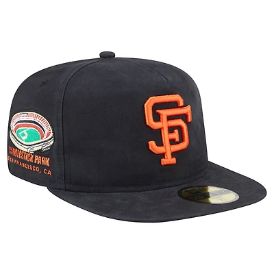 Men's New Era  Black San Francisco Giants Championship Side Flag A-Frame 59FIFTY Fitted Hat