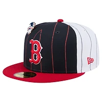Men's New Era  Navy Boston Red Sox Pinstripe 59FIFTY Fitted Hat