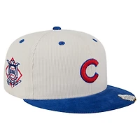Men's New Era Cream/Royal Chicago Cubs Two-Tone Corduroy 59FIFTY Fitted Hat
