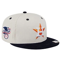 Men's New Era Cream/Navy Houston Astros Two-Tone Corduroy 59FIFTY Fitted Hat
