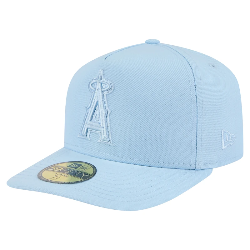 Men's New Era  Light Blue Los Angeles Angels Color Pack A-Frame 59FIFTY Fitted Hat