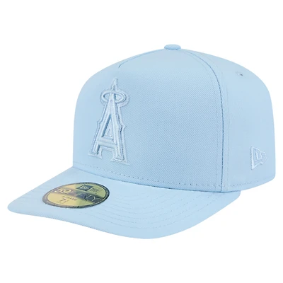 Men's New Era  Light Blue Los Angeles Angels Color Pack A-Frame 59FIFTY Fitted Hat