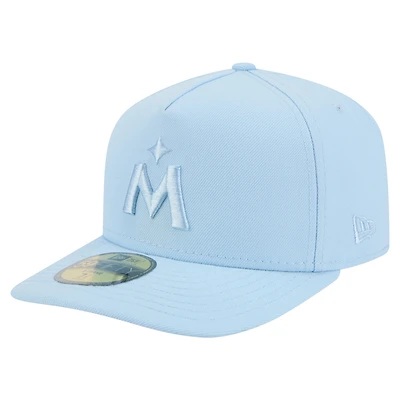 Men's New Era Light Blue Minnesota Twins Color Pack A-Frame 59FIFTY Fitted Hat